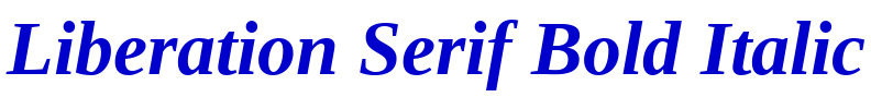 Liberation Serif Bold Italic police de caractère